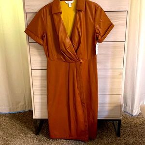 Nine West Faux Leather Dress NWT